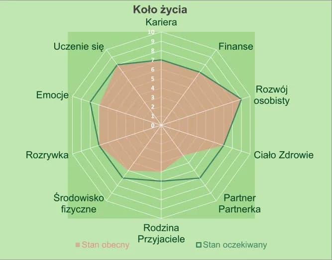 Koło życia w coaching co-active: jak ocenić satysfakcję życiową